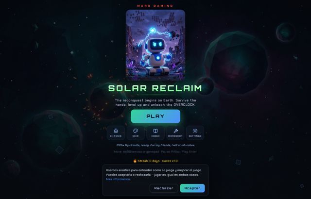 Captura de la web de NYX Solar Reclaim