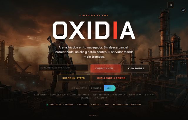 網站畫面： OXIDIA
