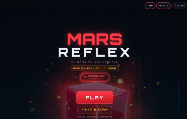 網站畫面： MARS REFLEX